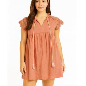 Listicle Baby-Doll ‎ Style Dress cotton blush color dress size small